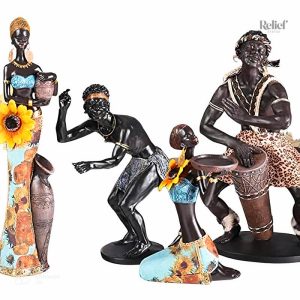 Objet de décoration guerrier africain en bois 30 cm