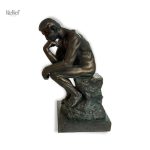 Reproduction du Penseur de Rodin, statue effet bronze 20 cm