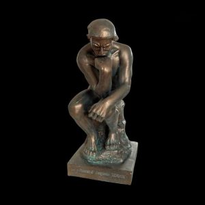 Effet bronze, statue Le Penseur, hauteur 20 cm
