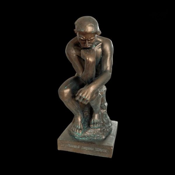 Effet bronze, statue Le Penseur, hauteur 20 cm