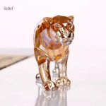 Sculpture en verre de léopard luxueuse 6 cm