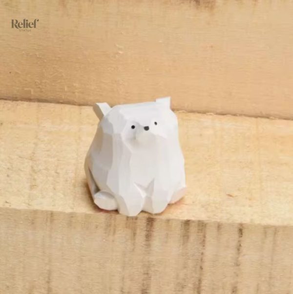 Mini ours sculpté, objet d'art unique
