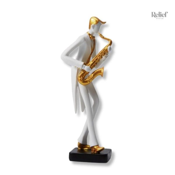 Statue Homme - Statuette musiciens en pleine performance