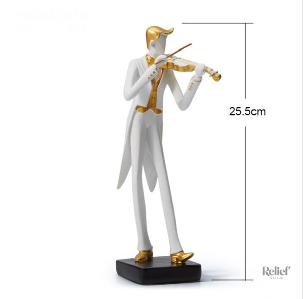 Artisanat statue homme : expression musicale en sculpture