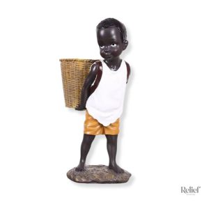 Statuette africaine noire de 28 cm