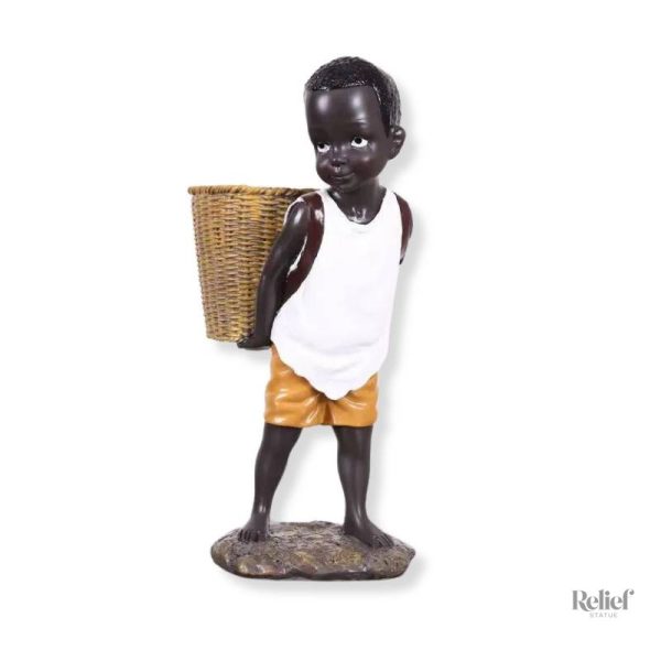 Statuette africaine noire de 28 cm