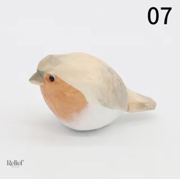 Oiseau en bois décoratif, 4 cm de hauteur