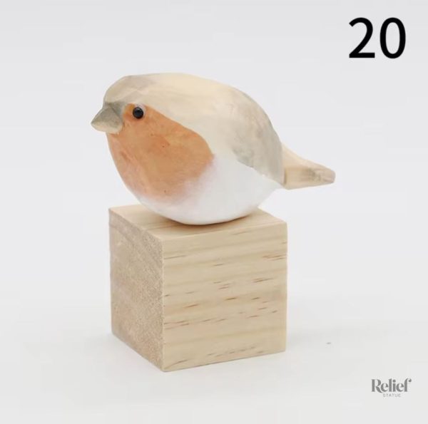 Statuette oiseau en bois 4 cm - vue 7