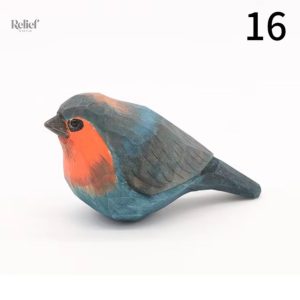 Statuette en bois d'oiseau, 4 cm