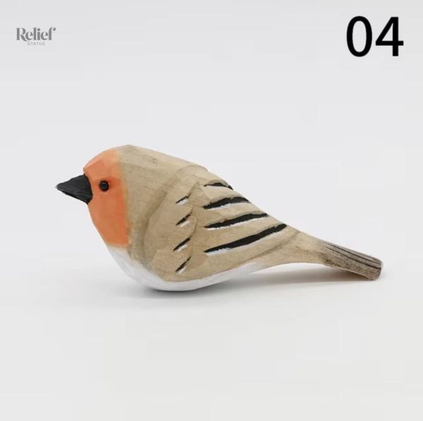 Statuette oiseau en bois, design élégant