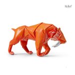 Tigre stylisé en origami, décoration moderne