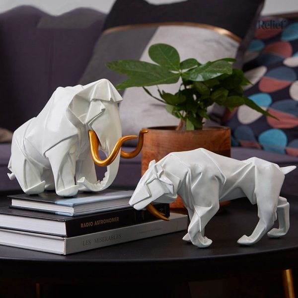 Sculpture en origami représentant un tigre