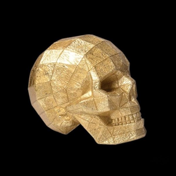 Crâne décoratif contemporain, pièce unique 12 cm