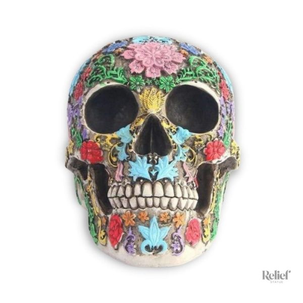 tete-de-mort-mexicaine-decoration-1 Statue Tête de Mort Mexicaine Décoration 19 cm