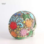 Crâne décoratif, pièce unique, 19 cm