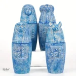 Lot de 4 vases canopes égyptiens 14 cm