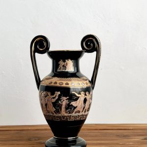 Vase amphore grec peint 26 cm pour décoration intérieure