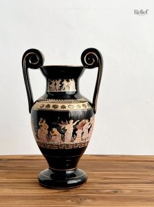 Vase amphore grec peint, 30 cm, décoration intérieure élégante