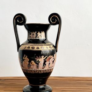 Vase amphore grec peint, 30 cm, décoration intérieure élégante