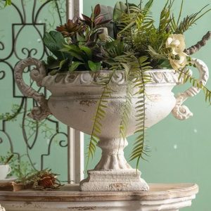 Vase décoratif en magnésium, style antique, 40 cm