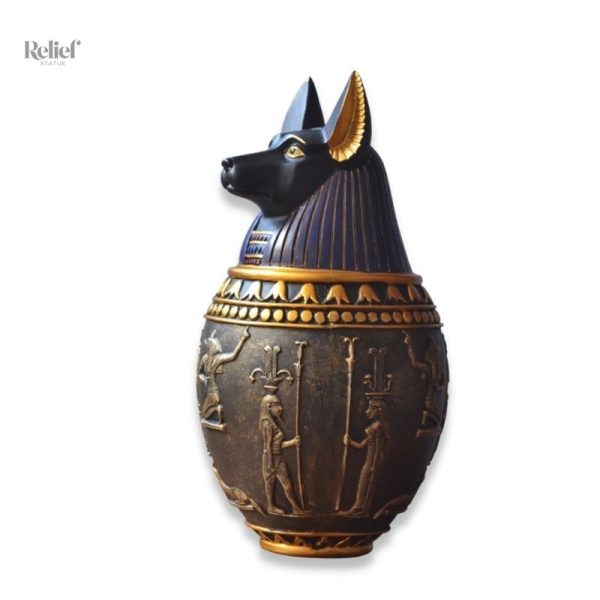 vase-canope-anubis-1 Vase Canope Anubis, fils d'Horus, décoration Egyptienne