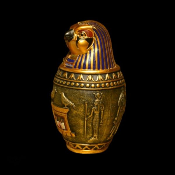 Statue Fils d'Horus, vase canope symbolique d'Égypte