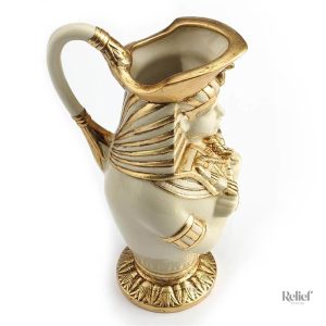 Vase égyptien Canope représentant un pharaon