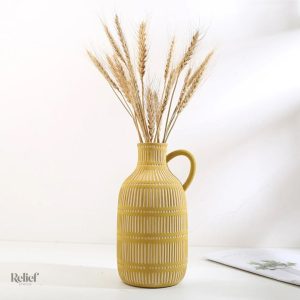Vase céramique antique grec jaune 24 cm