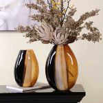 Sculpture en verre moderne, vase élégant 33 cm