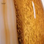 Vase contemporain en verre, 33 cm de hauteur