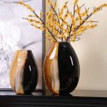 Vase décoratif en verre, 33 cm, allure artistique