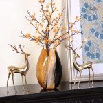 Vase en verre 33 cm, pièce maîtresse pour intérieur