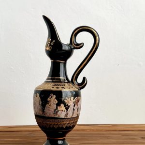 Vase grec peint design élégant de 28 cm pour décoration intérieure