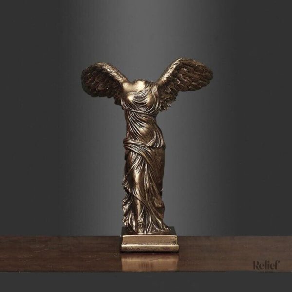 Figurine bronze de la Victoire de Samothrace, 25 cm